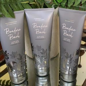 Bath & Body Works Other - NEW () BBW BONFIRE BASH BODY CREAMS 4 BARBJED ONLY Bath & Body Works Other - NEW () BBW BONFIRE BASH BODY CREAMS 4 BARBJED ONLY